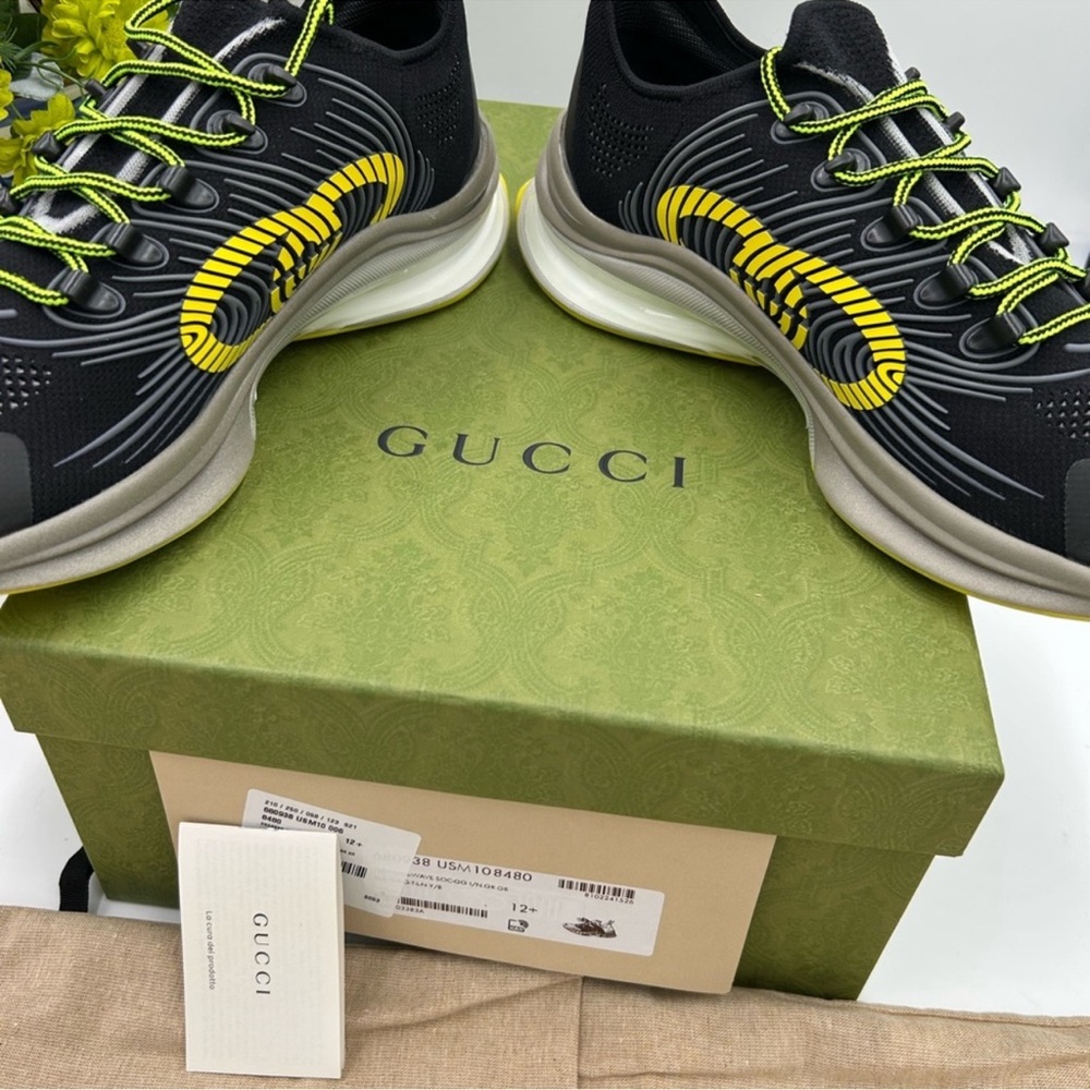 Men’s Gucci inner locking Jaron sneakers size 12.5 made in Italy - Picture 9 of 9